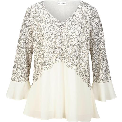 bonprix tunica con pizzo-bianco