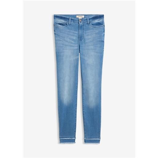 bonprix jeans cropped elasticizzati e ultra morbidi-blu