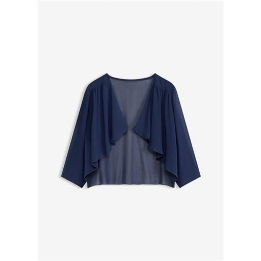 bonprix bolero in fine chiffon-blu