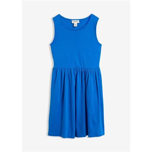 bonprix abito in maglina di puro cotone con tasche-blu