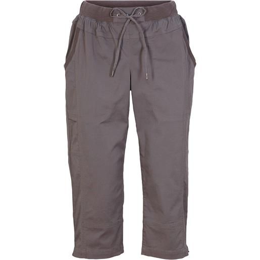 bonprix pantaloni capri in misto cotone con laccetto-grigio