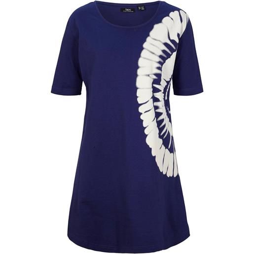 bonprix maxi maglia batik in cotone biologico-blu