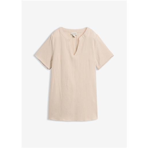 bonprix tunica lunga in mussola di puro cotone-grigio