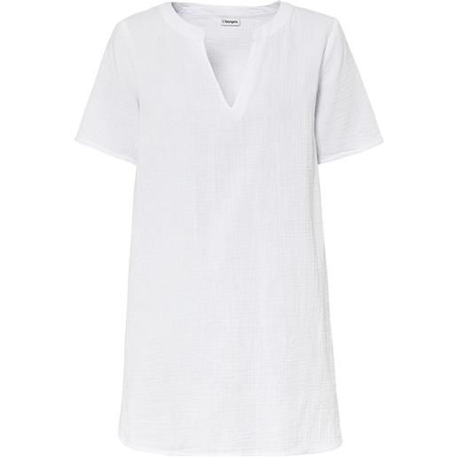 bonprix tunica lunga in mussola di puro cotone-bianco