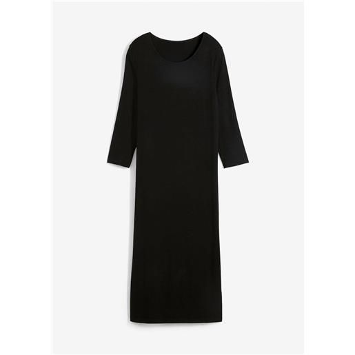 bonprix abito in maglina di viscosa leggera-nero