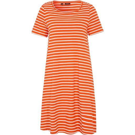 bonprix abito di jersey in filato fiammato di cotone-rosso