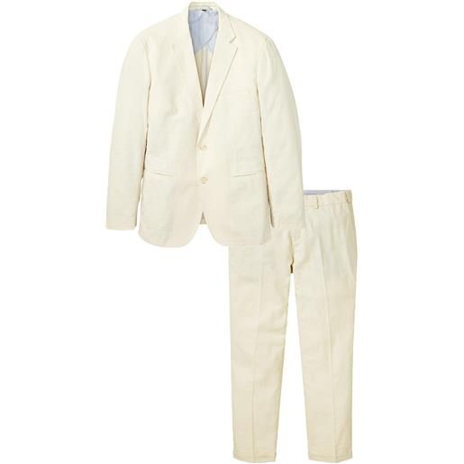 bonprix completo giacca e pantaloni in fresco misto lino, regular fit-beige