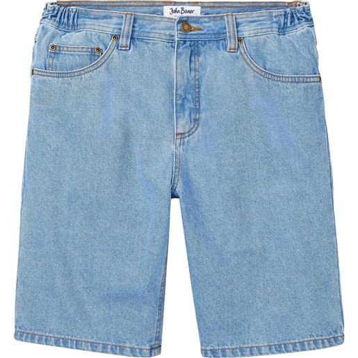 bonprix bermuda in jeans con girovita elasticizzato, classic fit-blu
