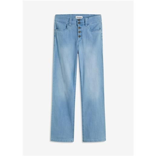 bonprix jeans elasticizzati straight, vita alta-blu