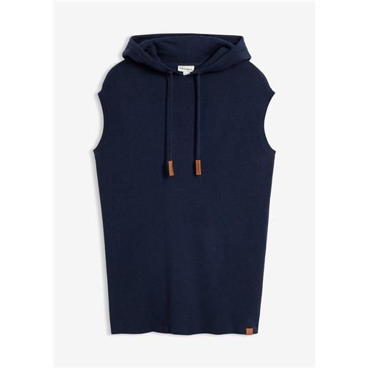 bonprix gilet in maglia con cappuccio-blu
