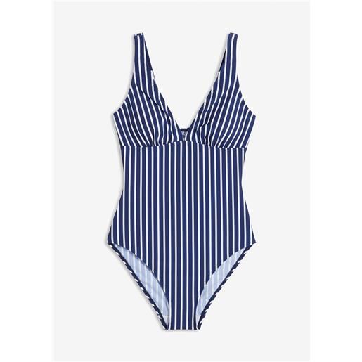 bonprix costume intero con effetto modellante medio-blu