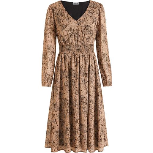 bonprix abito in chiffon-marrone