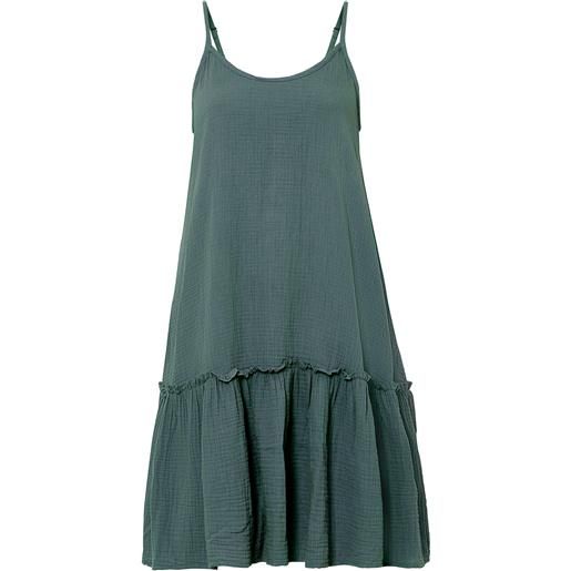 bonprix abito in mussola di puro cotone con spalline-verde