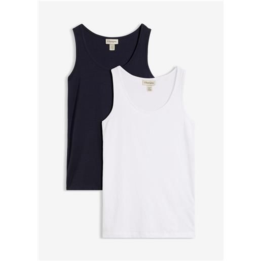 bonprix canotta (pacco da 2)-blu