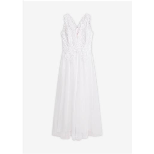 bonprix abito da sposa con tulle e pizzo-bianco