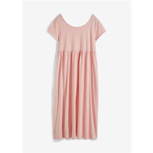 bonprix abito midi in puro cotone biologico-rosa