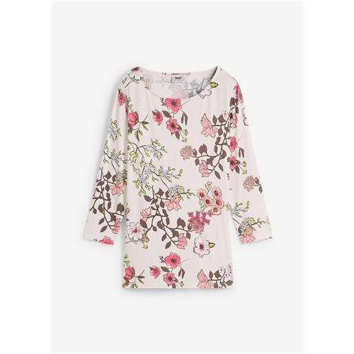 bonprix maglia a fiori-bianco