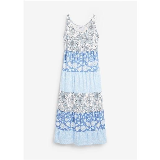 bonprix abito lungo in jersey di cotone-blu
