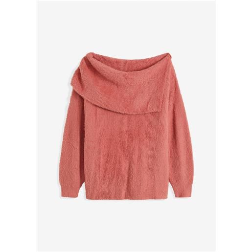 bonprix maglione asimmetrico con spalle scoperte-rosa