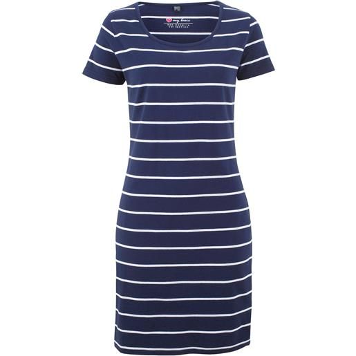 bonprix abito di jersey elasticizzato a maniche corte-blu