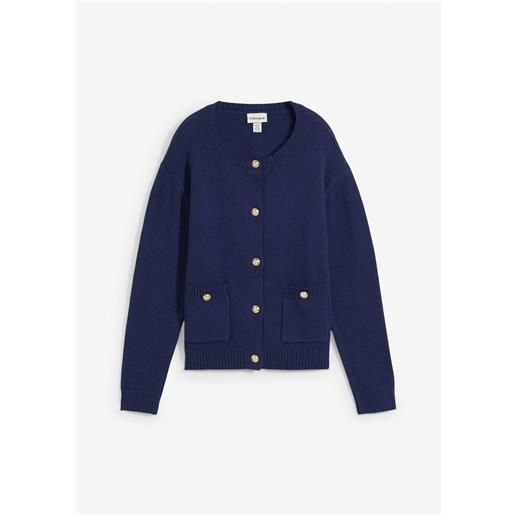 bonprix cardigan con tasche-blu
