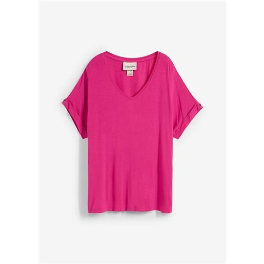 bonprix maglia in misto viscosa fluente-fucsia