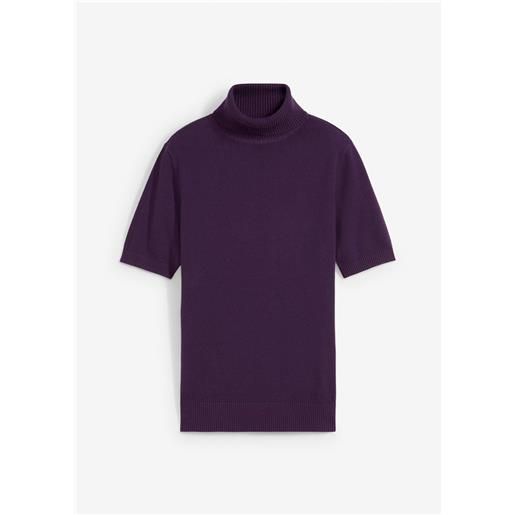 bonprix maglia dolcevita a maniche corte-viola