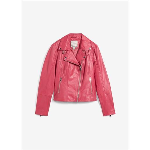 bonprix giacca biker in nappa-fucsia
