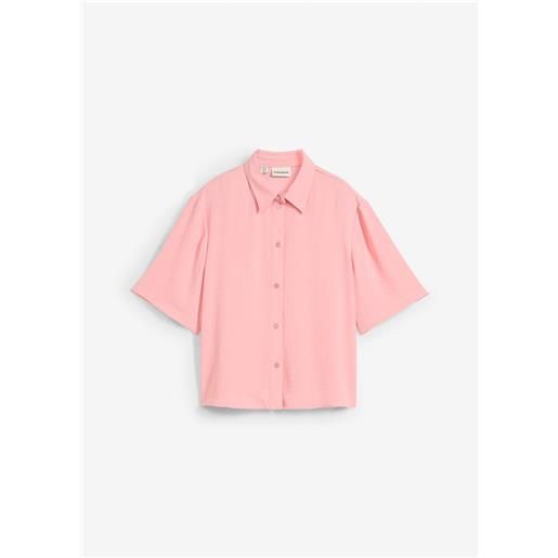 bonprix camicetta boxy in crêpe leggero-rosa