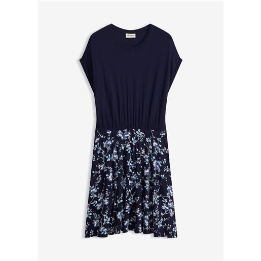 bonprix abito in jersey misto viscosa-blu