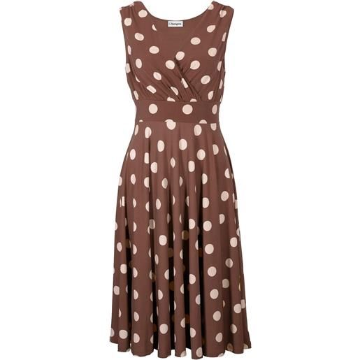 bonprix abito in maglina a pois-marrone