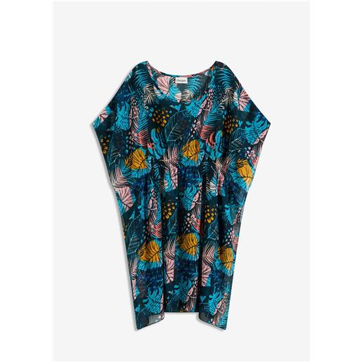 bonprix tunica da spiaggia in chiffon leggero-blu
