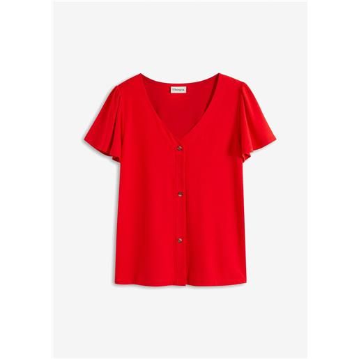 bonprix maglia con bottoni-rosso