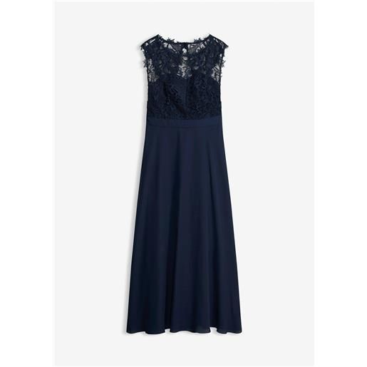 bonprix abito lungo con pizzo-blu