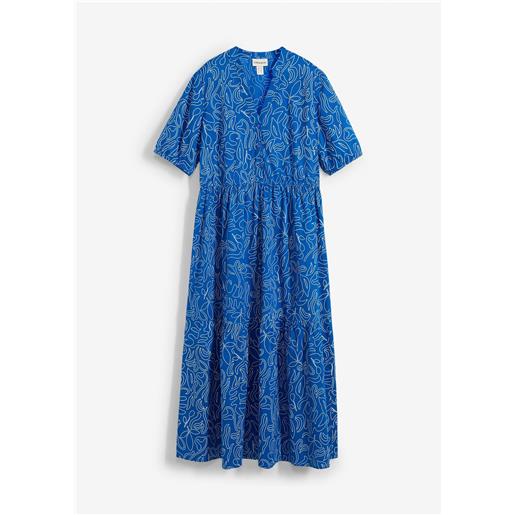 bonprix abito midi largo in puro cotone-blu
