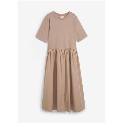 bonprix abito midi in puro cotone-marrone
