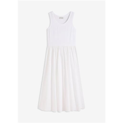 bonprix abito di jersey in materiale misto-bianco