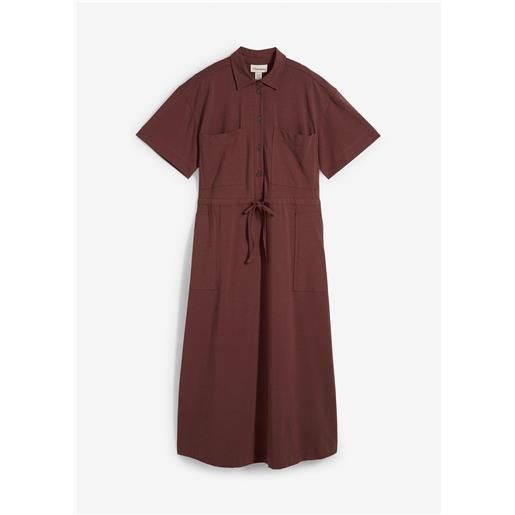 bonprix abito in jersey di cotone elasticizzato-marrone