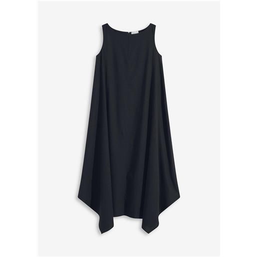 bonprix abito con spalline in misto viscosa fine-nero