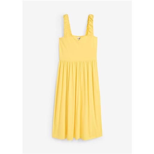 bonprix abito in misto cotone e viscosa-giallo