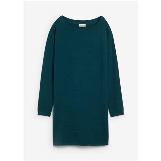 bonprix maglione lungo con cotone riciclato-verde