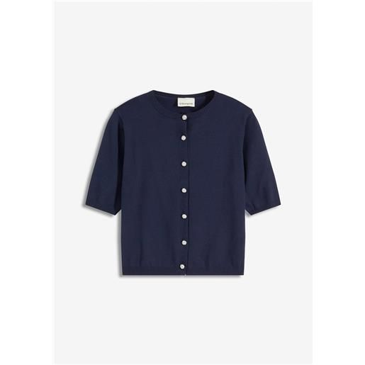 bonprix cardigan in filato fine misto viscosa-blu