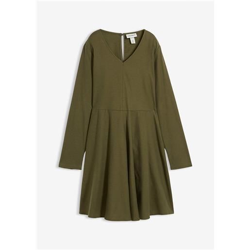 bonprix abito leggero in flanella di puro cotone-verde