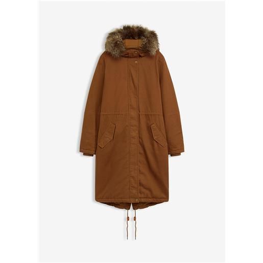 bonprix parka lungo imbottito-marrone