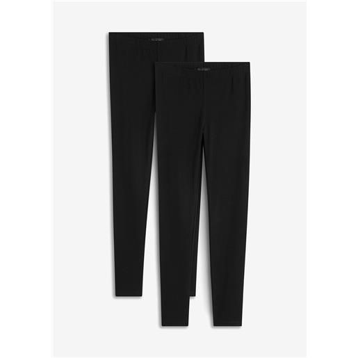 bonprix leggings alla caviglia (pacco da 2)-nero