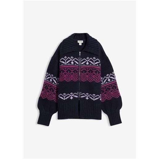 bonprix cardigan norvegese corto-blu