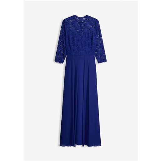 bonprix abito lungo con pizzo-blu