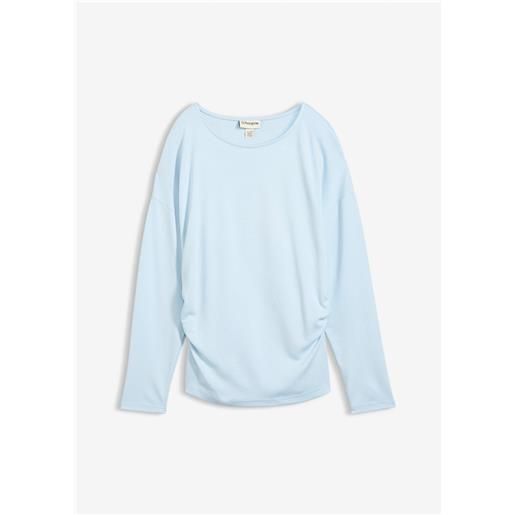 bonprix maglia a maniche lunghe in punto di roma comodo-blu