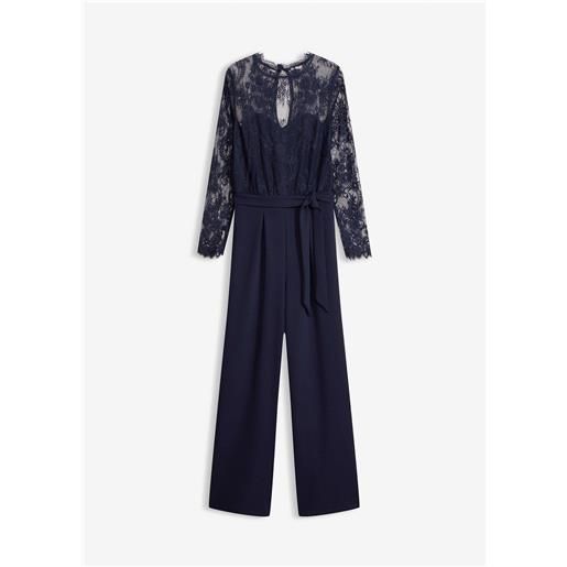 bonprix tuta elegante con pizzo-blu