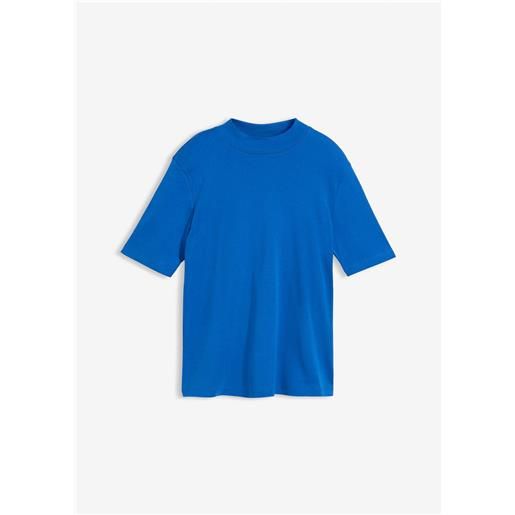 bonprix maglia a costine in puro cotone-blu